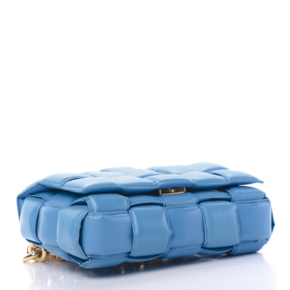 Bottega Veneta Lambskin Maxi Intreccio Padded Chain Cassette Crossbody Bag Swimming Pool 4 of 15