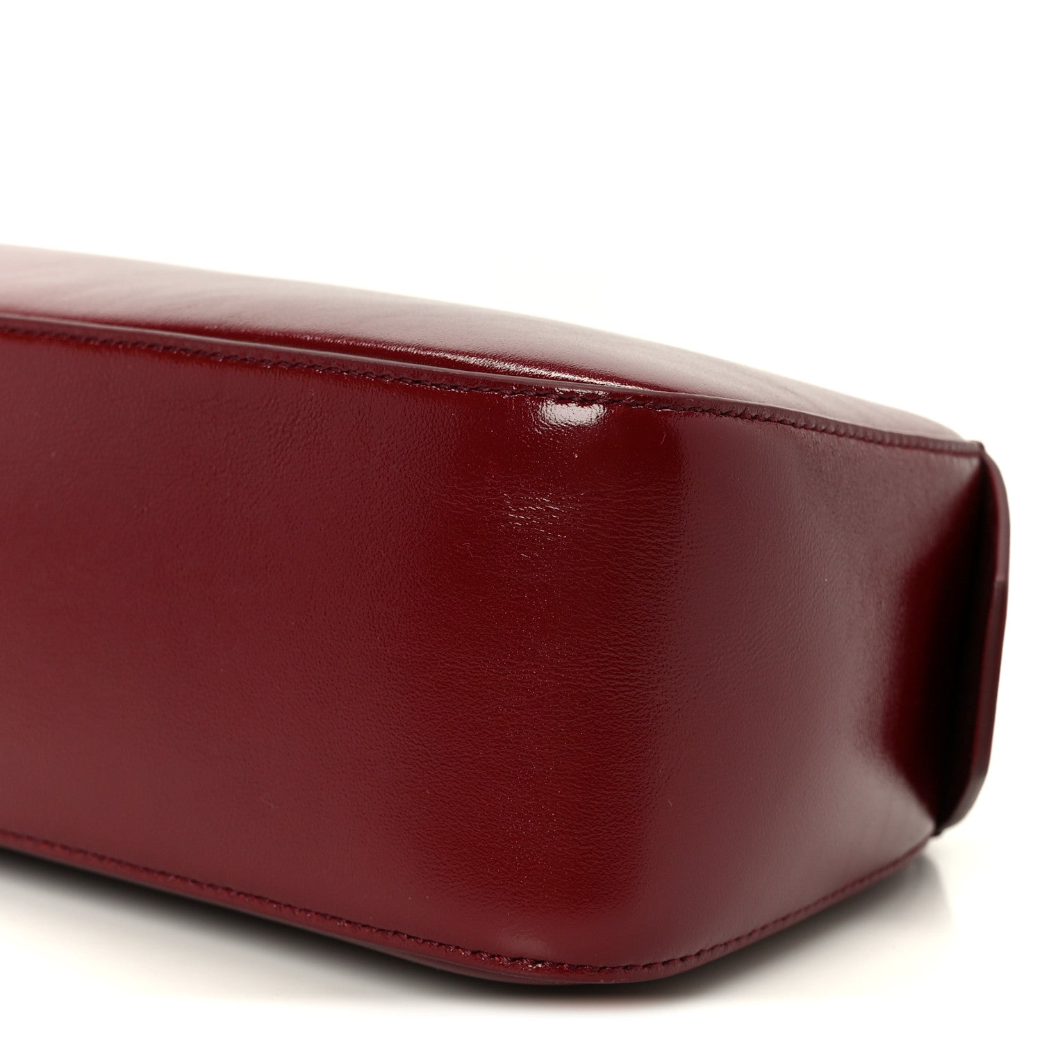 Khaite Crackle Patent Simona Shoulder Bag Oxblood 9 of 9