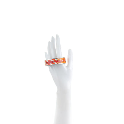 Hermes Enamel Printed Wide Coaching Bracelet 62 2 of 5