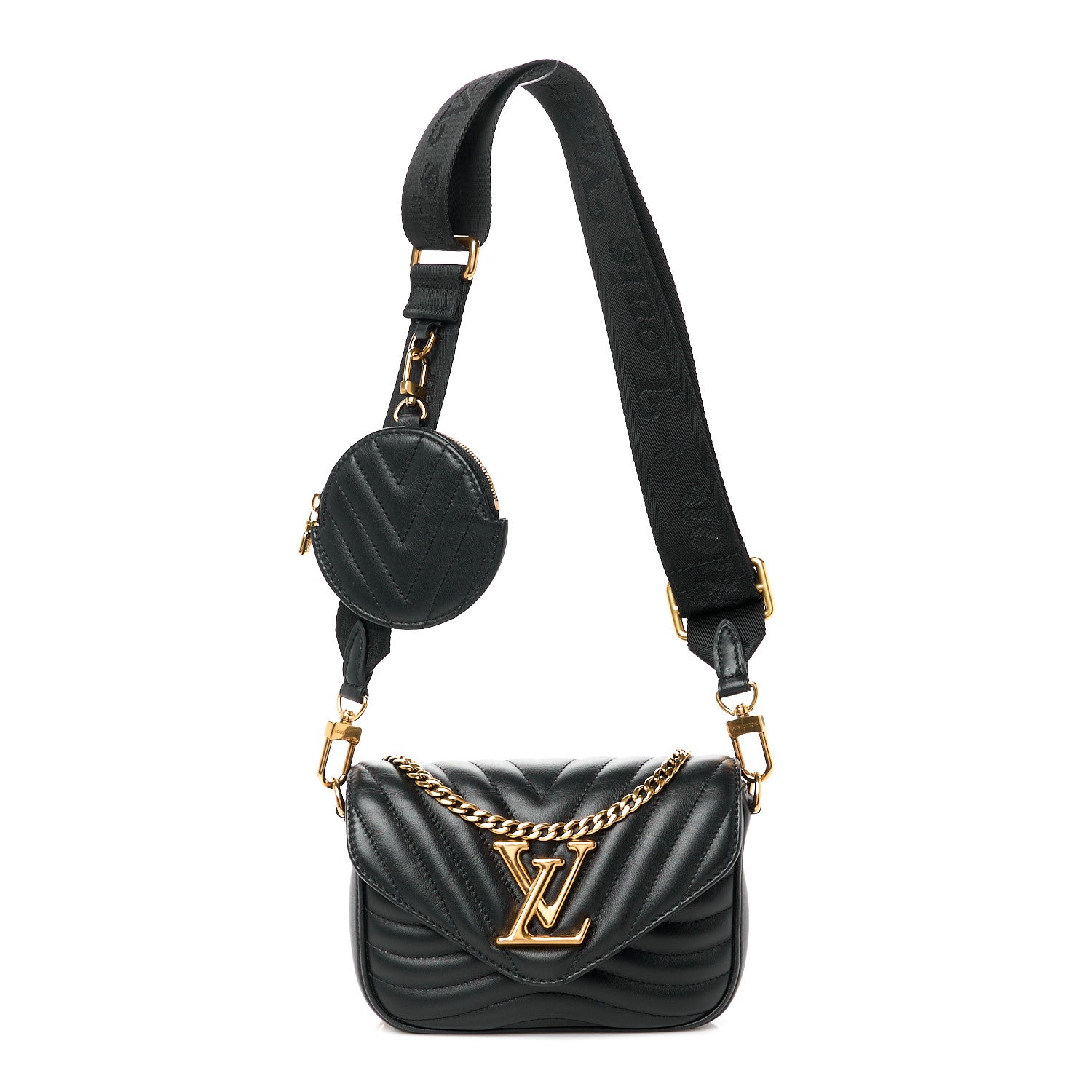 Louis Vuitton Calfskin New Wave Multi Pochette Black 1 of 11