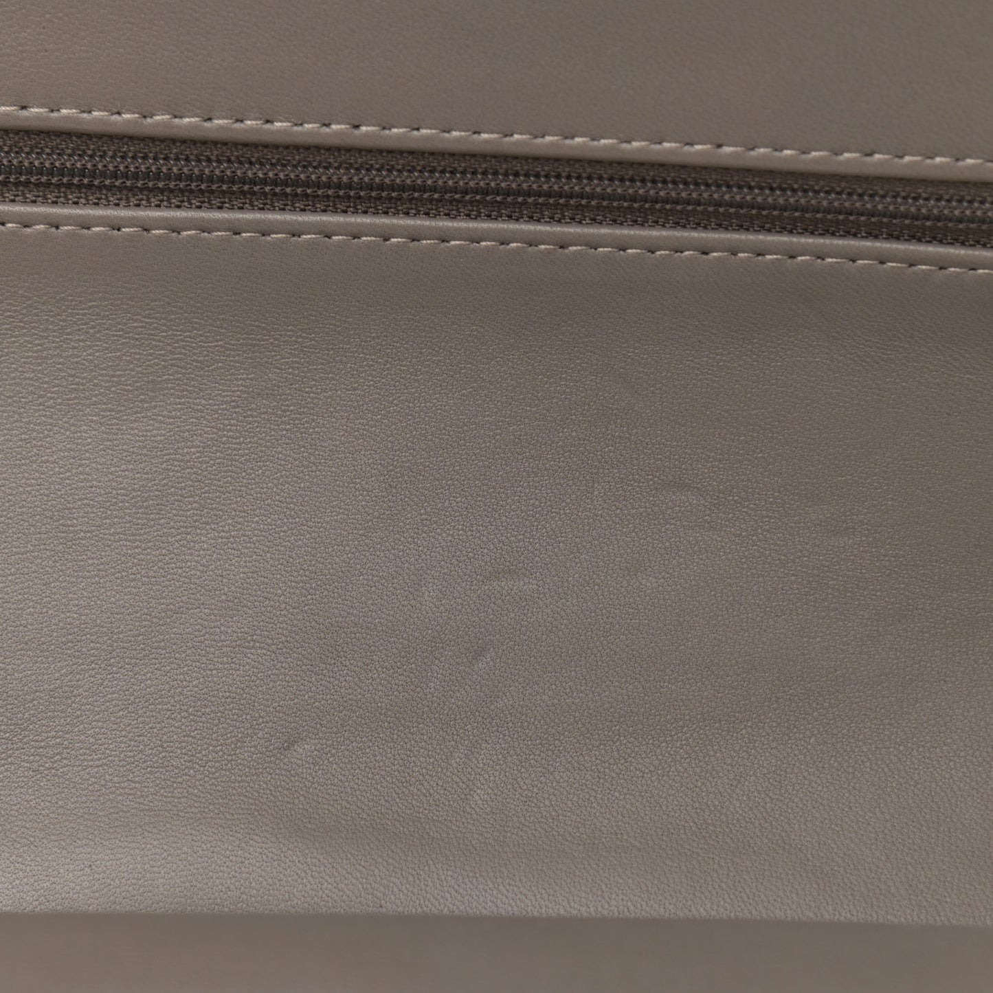 Patent Calfskin Quilted Jumbo Double Flap Grey