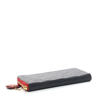 Louis Vuitton Empreinte Blooming Flowers Clemence Wallet Marine Rouge 4 of 8
