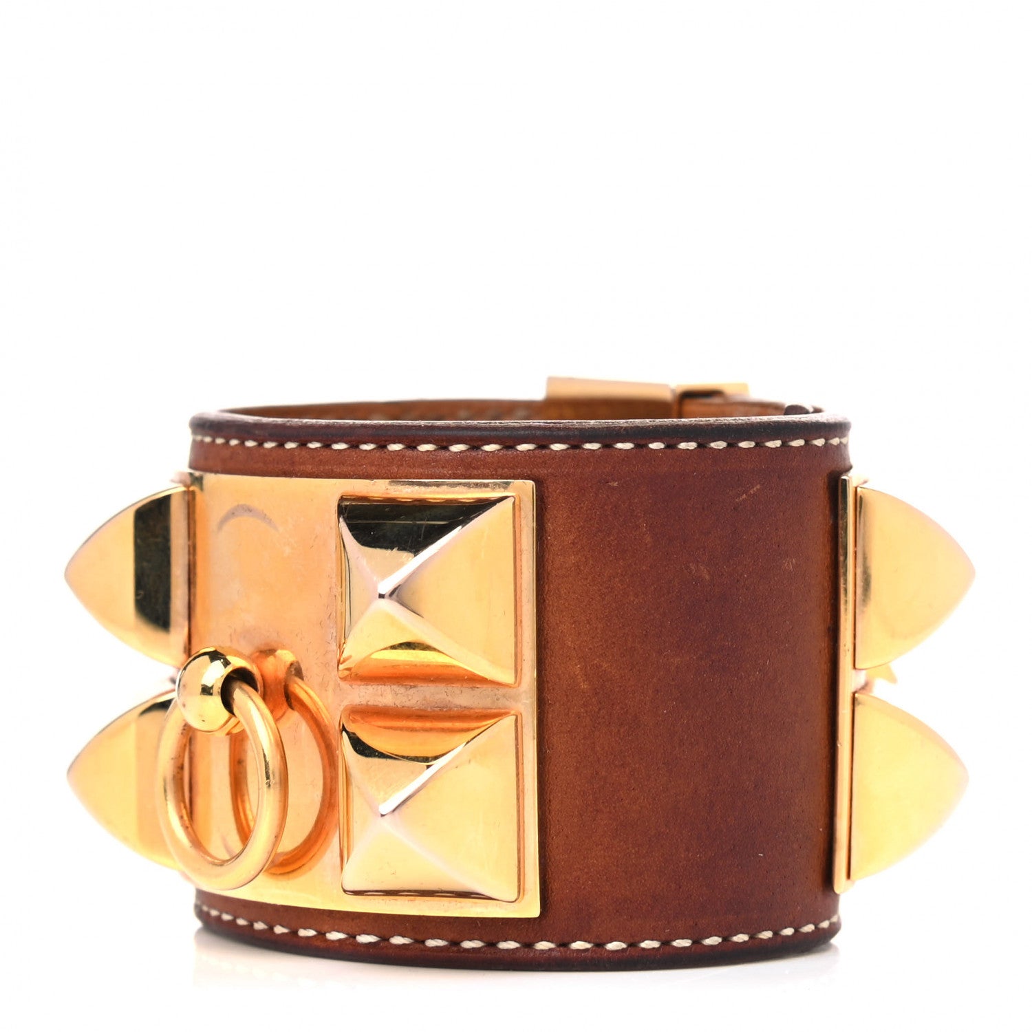 Hermes Barenia Collier de Chien CDC Bracelet XS Fauve 1 of 8