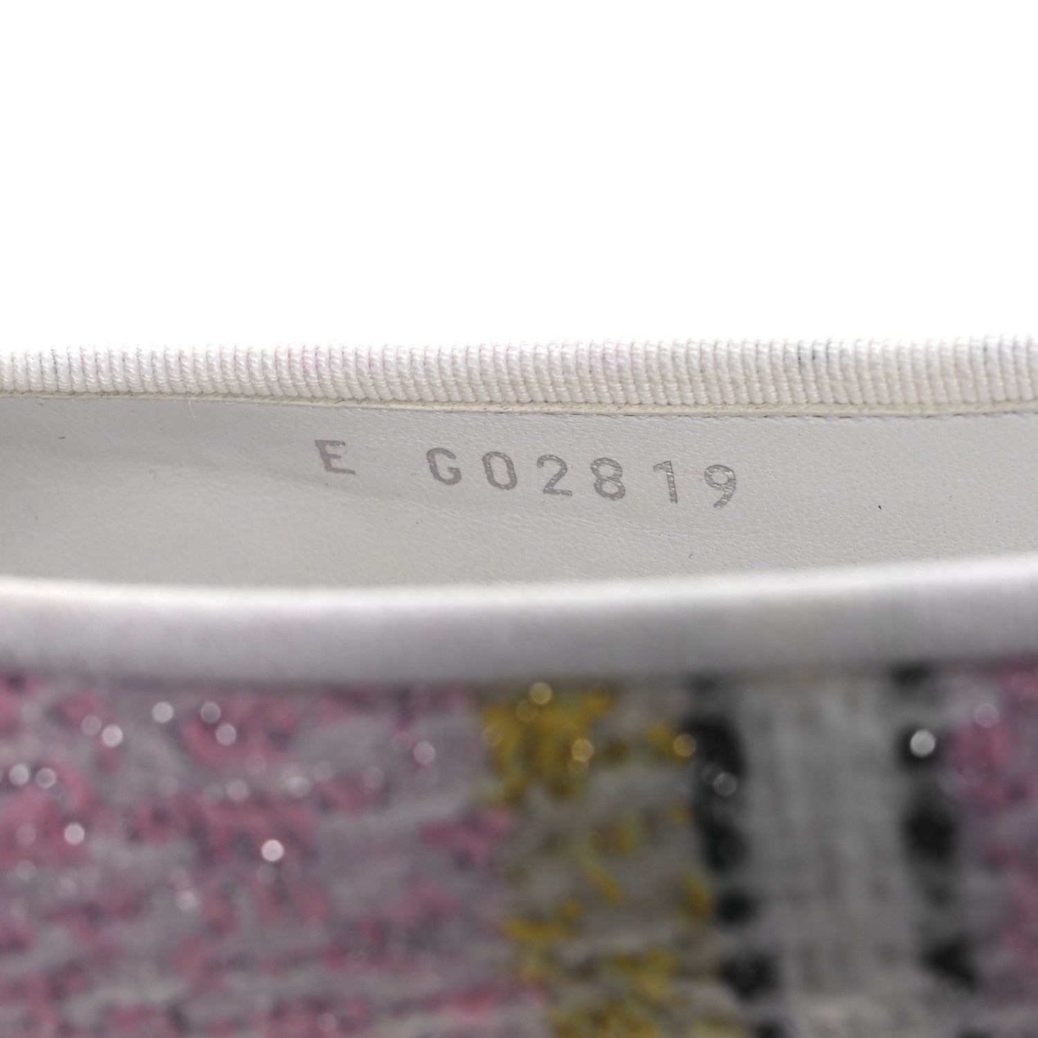 Chanel Tweed Grosgrain Cap Toe Ballerina Flats 38 White Pink Black 10 of 11