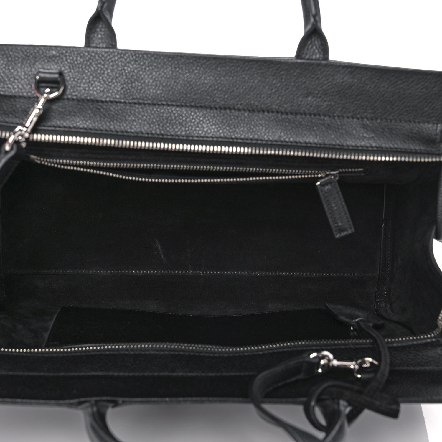 Saint Laurent Grained Calfskin Small Cabas Rive Gauche Black 5 of 12