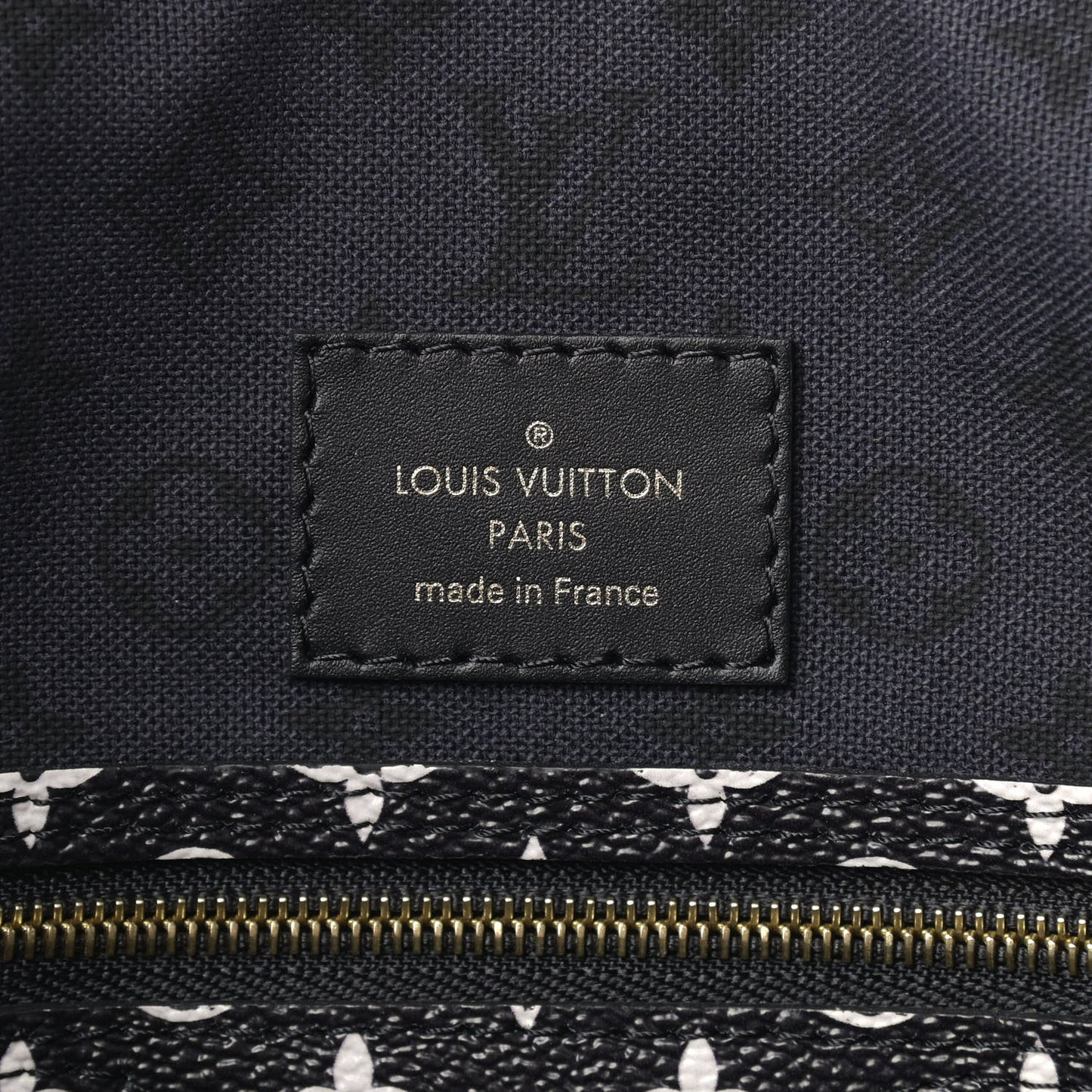 Monogram Giant Crafty Neverfull MM Creme Rouge Black