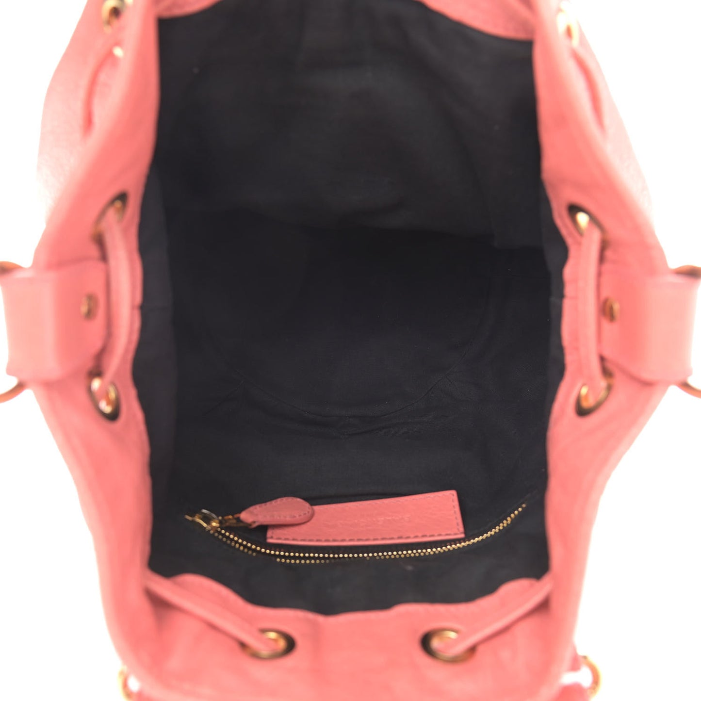 Agneau Giant 12 Gold Hardware Mini Pompon Rose Azalee