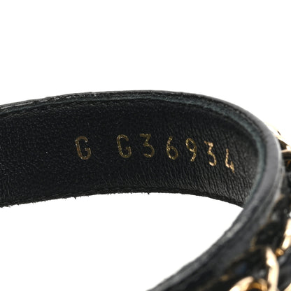 Chanel Calfskin Chain Sandals 37.5 Black 8 of 8