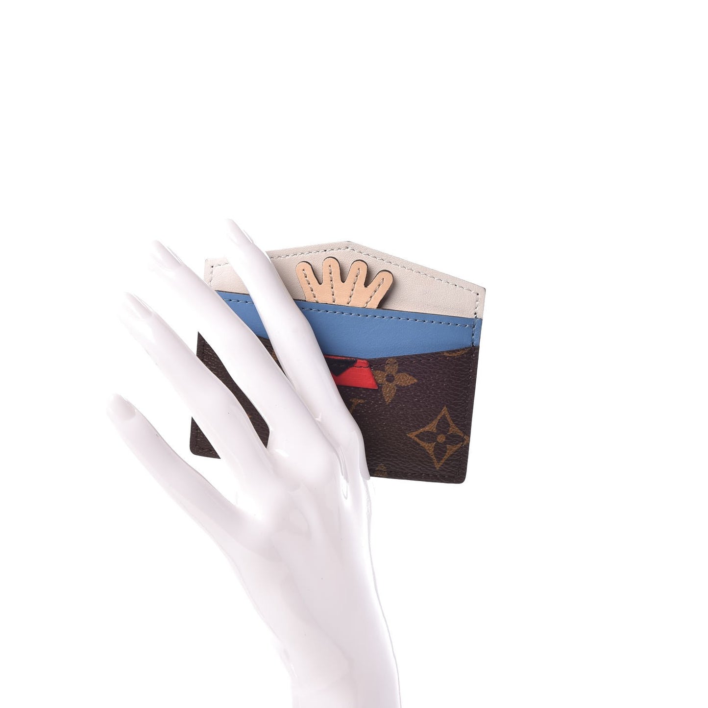 Monogram Tribal Mask Card Holder