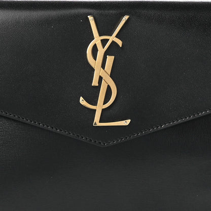 Saint Laurent Smooth Shiny Calfskin Monogram Uptown Pouch Black 7 of 11