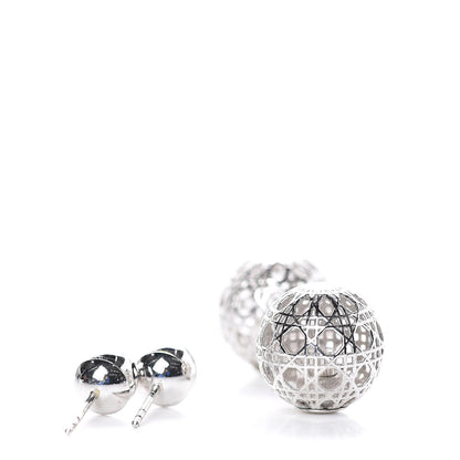 Christian Dior Cannage Mise En Dior Tribal Earrings Silver 3 of 4