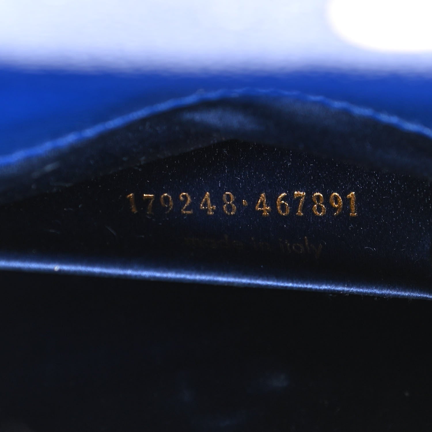Saint Laurent Textured Patent Monogram Large Belle De Jour Clutch Royal Blue 7 of 13