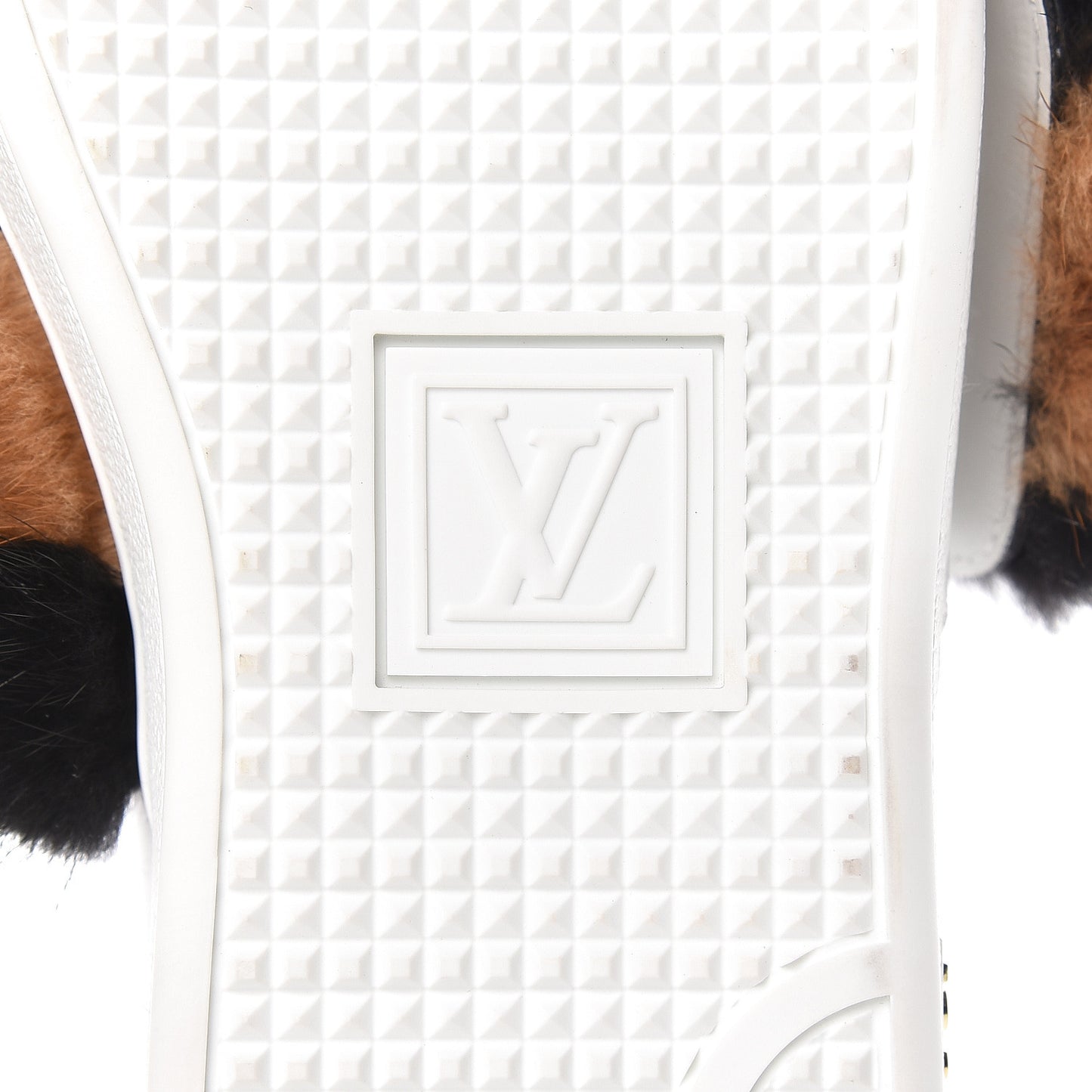 Calfskin Mink Fur Frontrow Sneakers 39 White