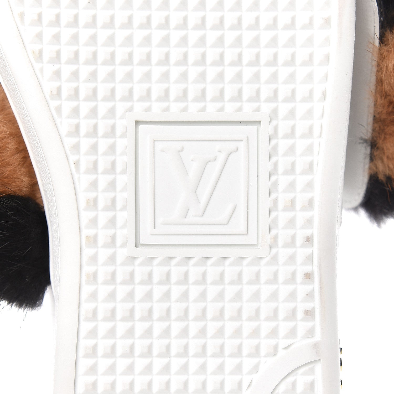 Louis Vuitton Calfskin Mink Fur Frontrow Sneakers 39 White 6 of 14