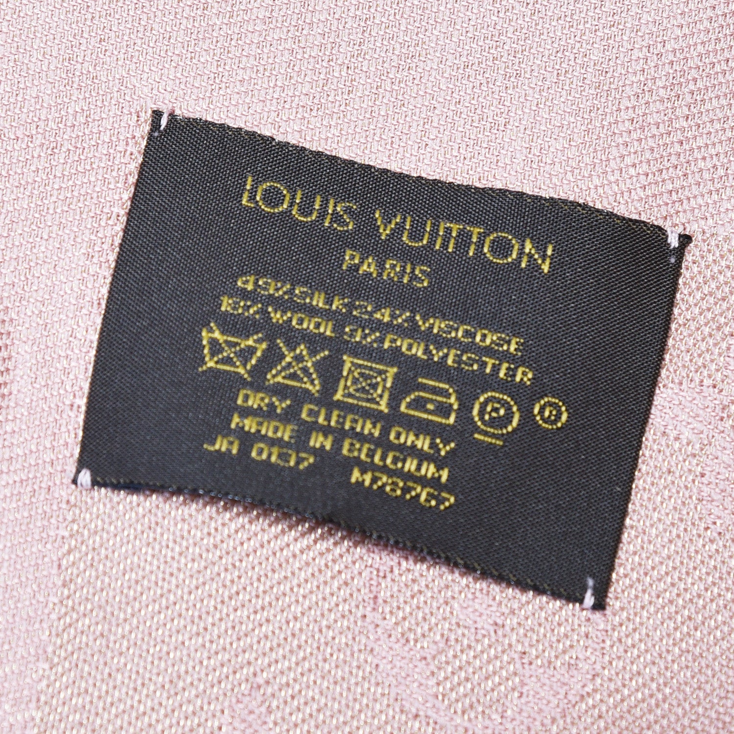Louis Vuitton Silk Wool Monogram Shine Shawl Rose 6 of 6