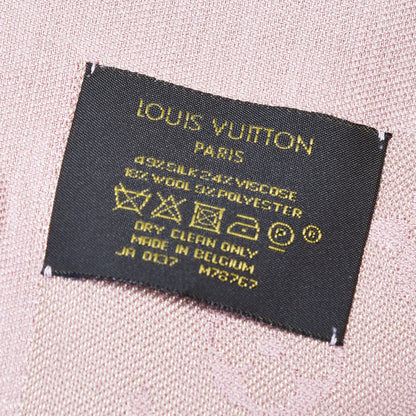 Louis Vuitton Silk Wool Monogram Shine Shawl Rose 6 of 6