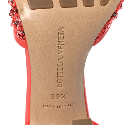 Bottega Veneta Mesh Nappa Crystal Embellished Sparkle Stretch Ankle Tie 90mm Sandals 39.5 Sunburst 7 of 7