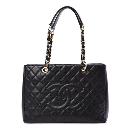 Chanel Caviar Quilted Grand Shopping Tote GST Black 1 of 14