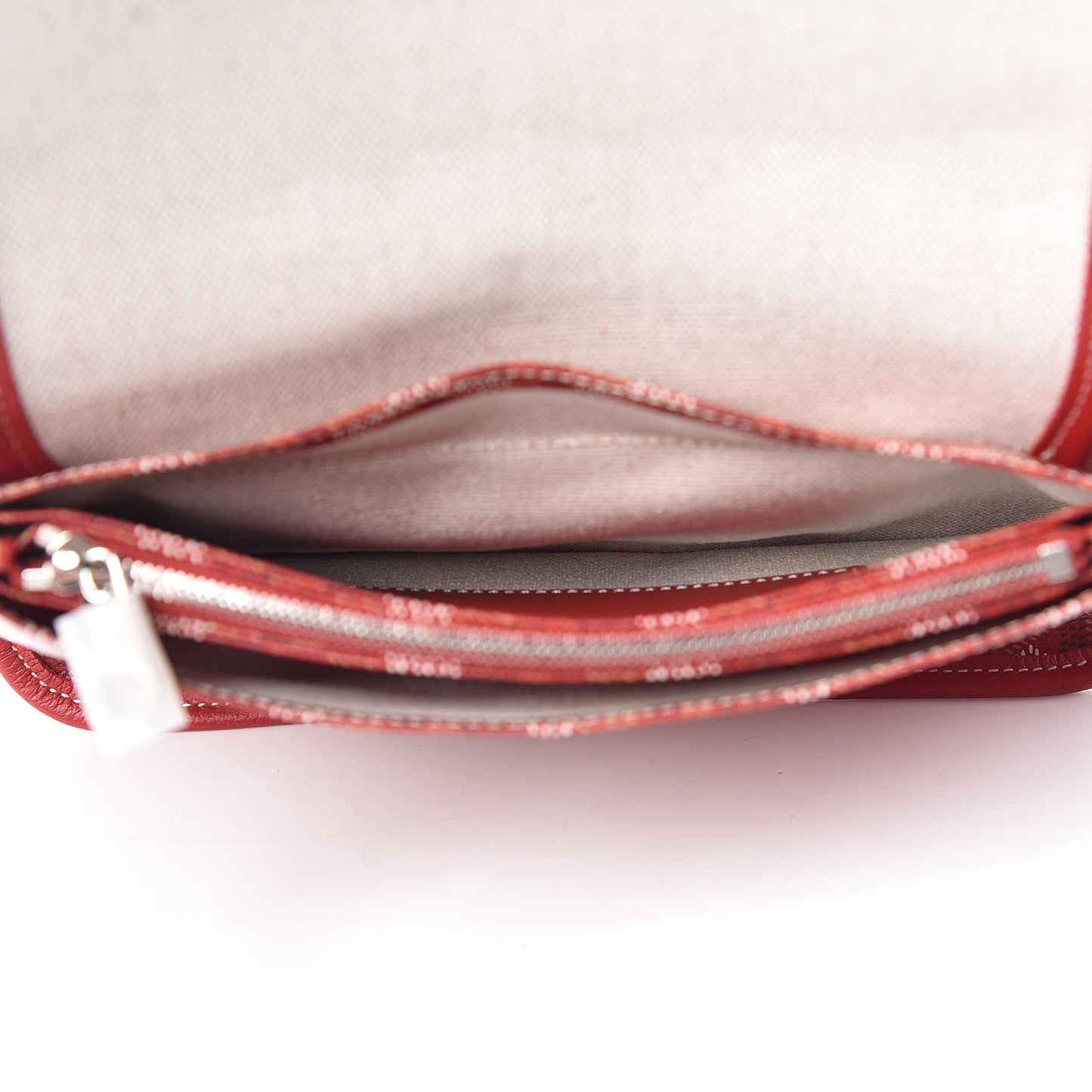 Goyardine Plumet Wallet Clutch Red