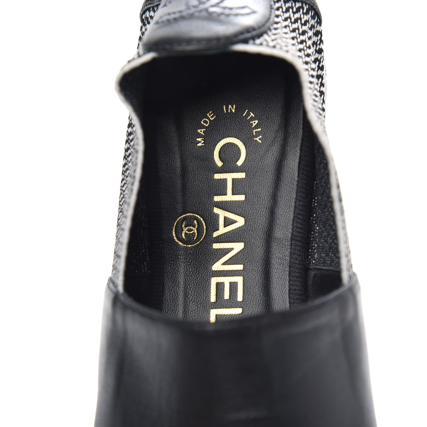 Chanel Calfskin Grosgrain Camellia Mocassin Loafers 38 Black 8 of 8