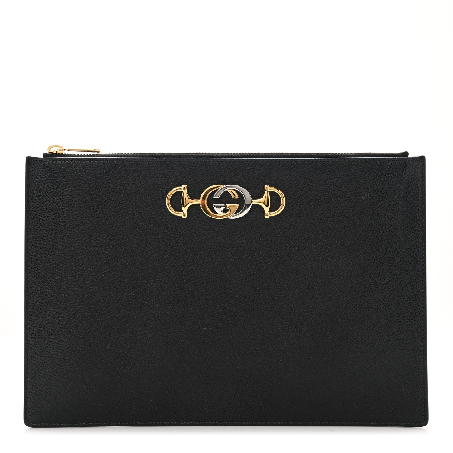 Gucci Grainy Calfskin Zumi Pouch Black 1 of 7