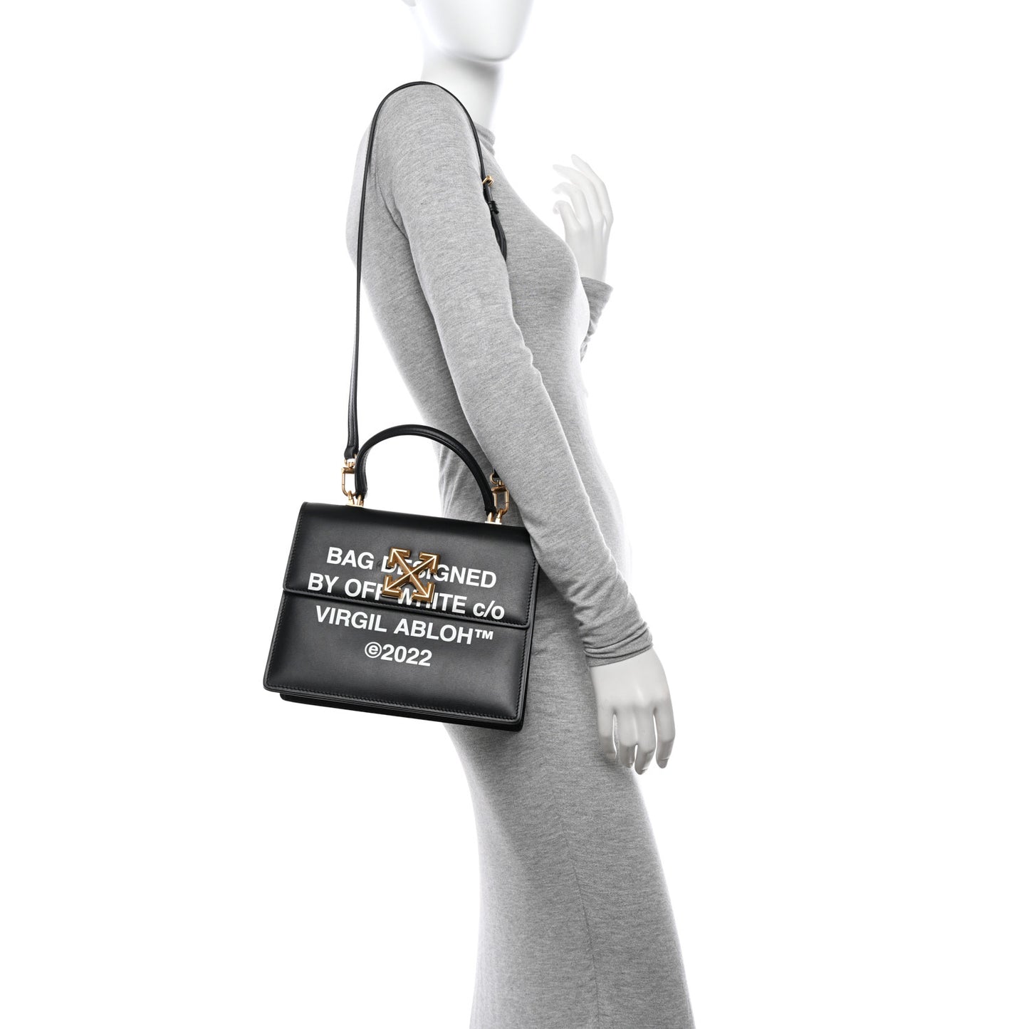 Calfskin Jitney 2.8 Virgil Abloh Shoulder Bag Black