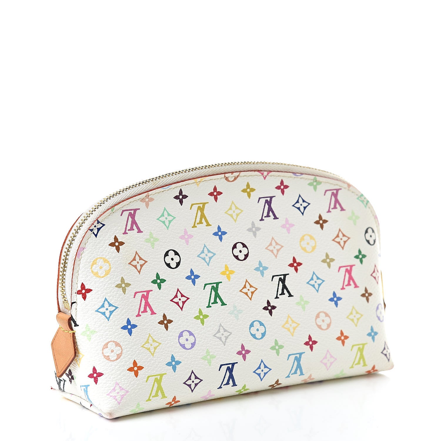 Louis Vuitton Monogram Multicolor Cosmetic Pouch White Litchi 3 of 13