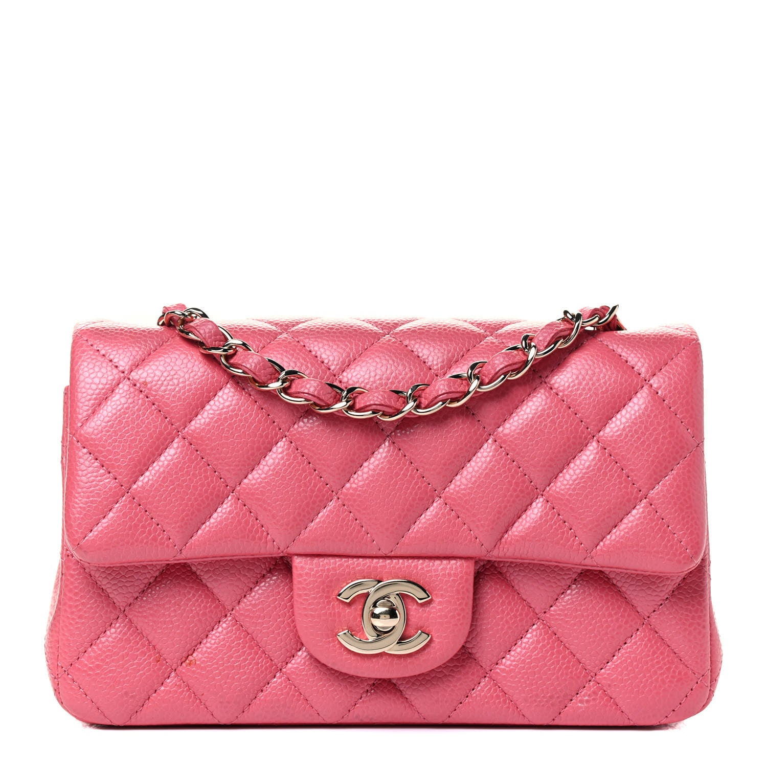 Chanel Caviar Quilted Mini Rectangular Flap Dark Pink 1 of 4
