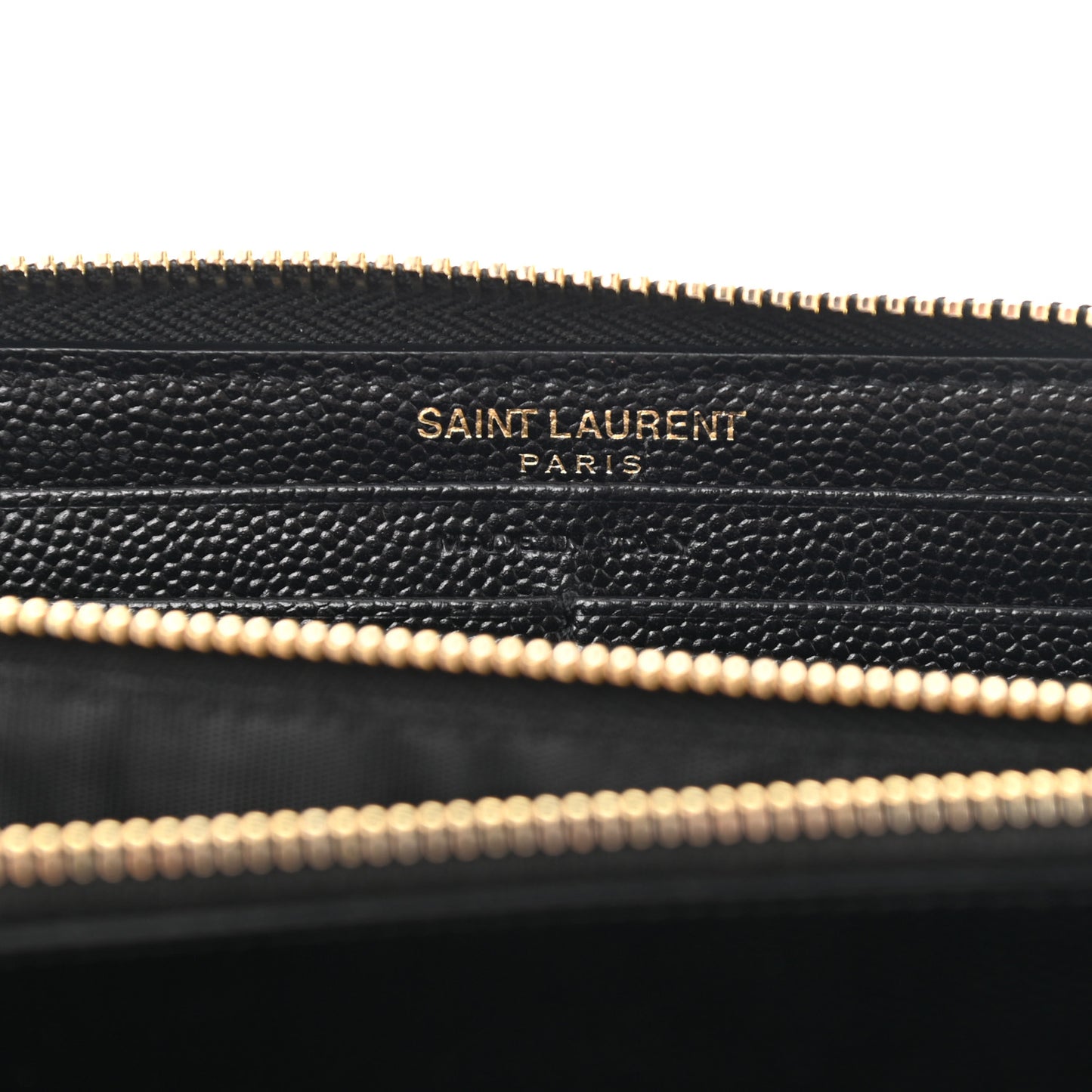 Grain De Poudre Matelasse Chevron Monogram Zip Around Wallet Black