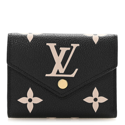 Louis Vuitton Empreinte Monogram Giant Victorine Wallet Black Beige 1 of 7