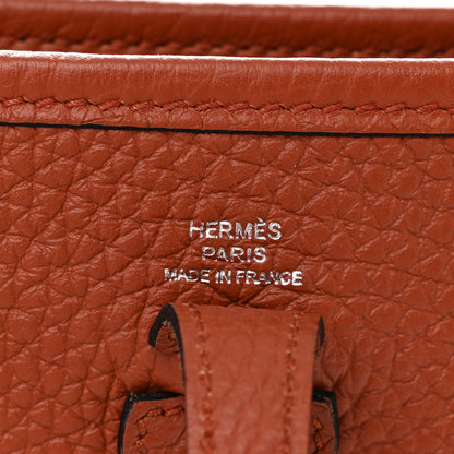 Hermes Taurillon Clemence Maxi Quadrille Evelyne TPM Cuivre Capucine Parme Rouge Duchess 6 of 11