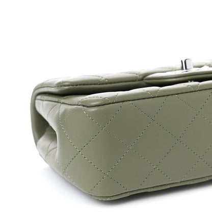 Chanel Lambskin Quilted Mini Rectangular Flap Green 8 of 9