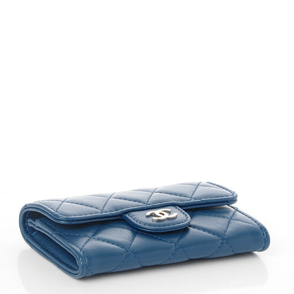 Chanel Lambskin Quilted Card Holder Blue 4 of 8