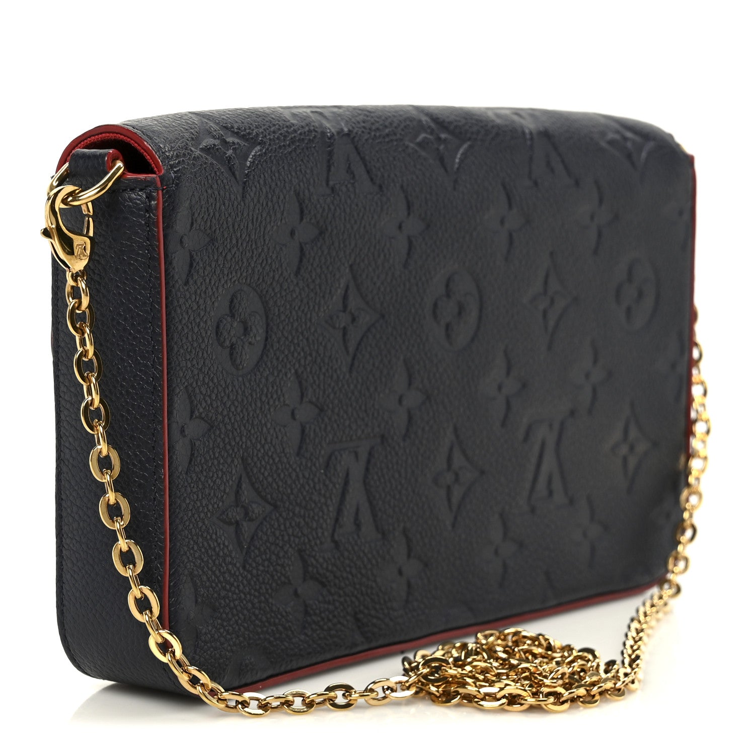 Louis Vuitton Empreinte Pochette Felicie Chain Wallet Marine Rouge 4 of 15