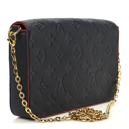 Louis Vuitton Empreinte Pochette Felicie Chain Wallet Marine Rouge 4 of 15