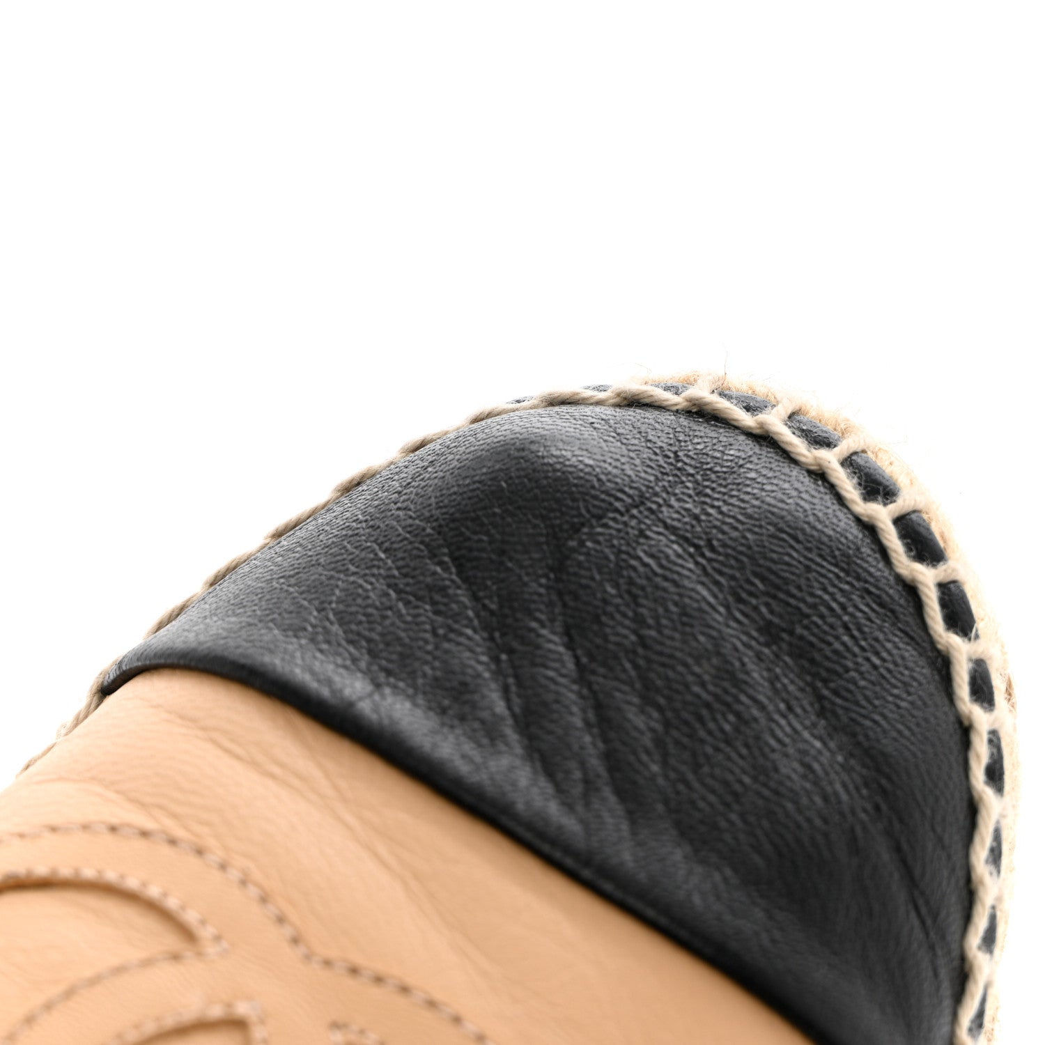 Chanel Lambskin CC Espadrilles 40 Beige Black 10 of 22