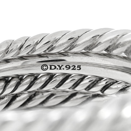 David Yurman Sterling Silver Diamond 16mm Stax Wide Stacked Ring 59 8.75 4 of 4