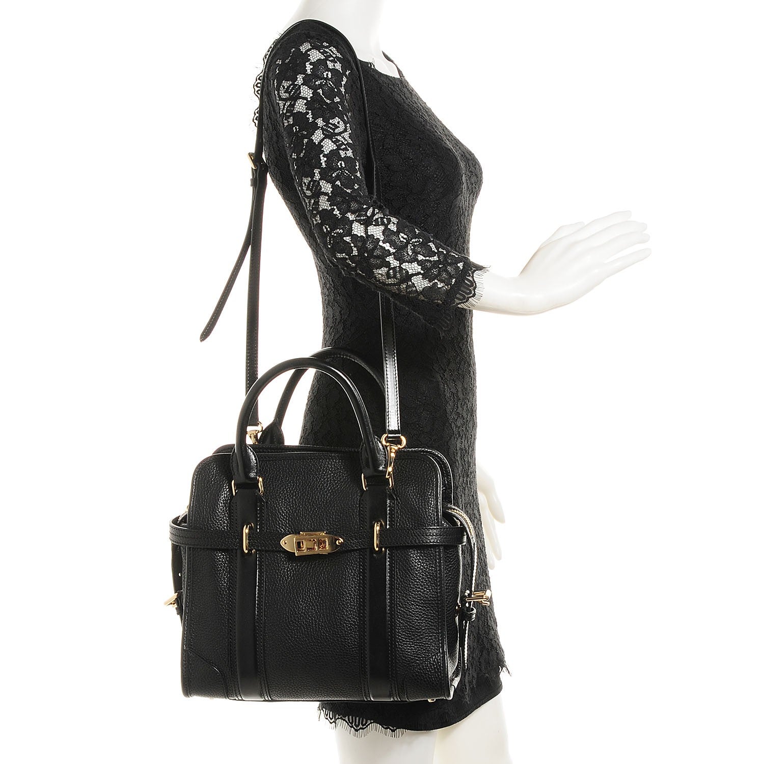 Burberry London Grainy Calfskin Medium Minford Portrait Tote Black 2 of 10