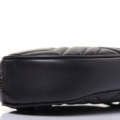 Gucci Calfskin Matelasse GG Marmont Belt Bag 105 42 Black 6 of 16