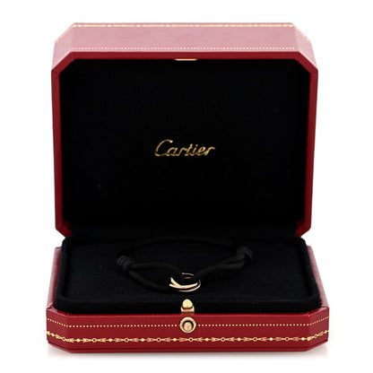Cartier 18K Pink Yellow White Gold Trinity Adjustable Cord Bracelet Black 4 of 4