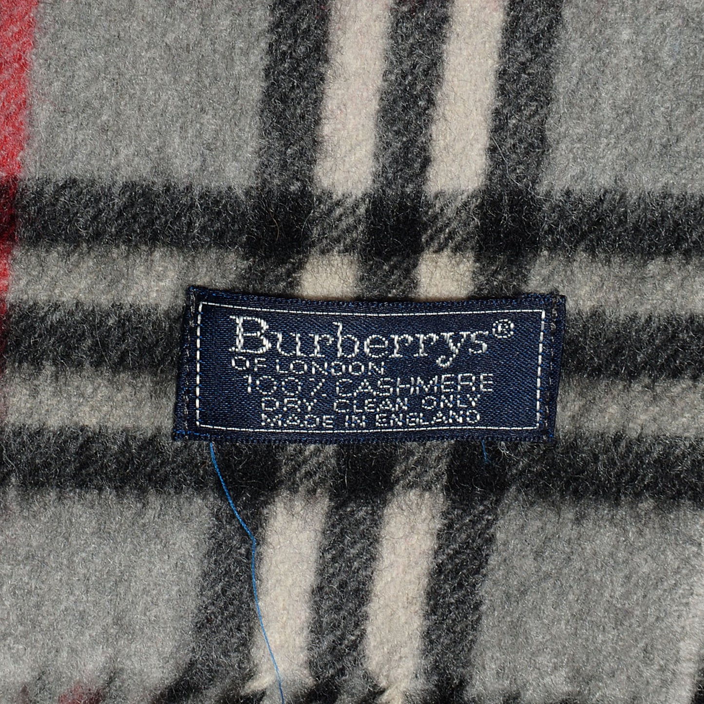 Cashmere Nova Check Fringe Scarf Charcoal