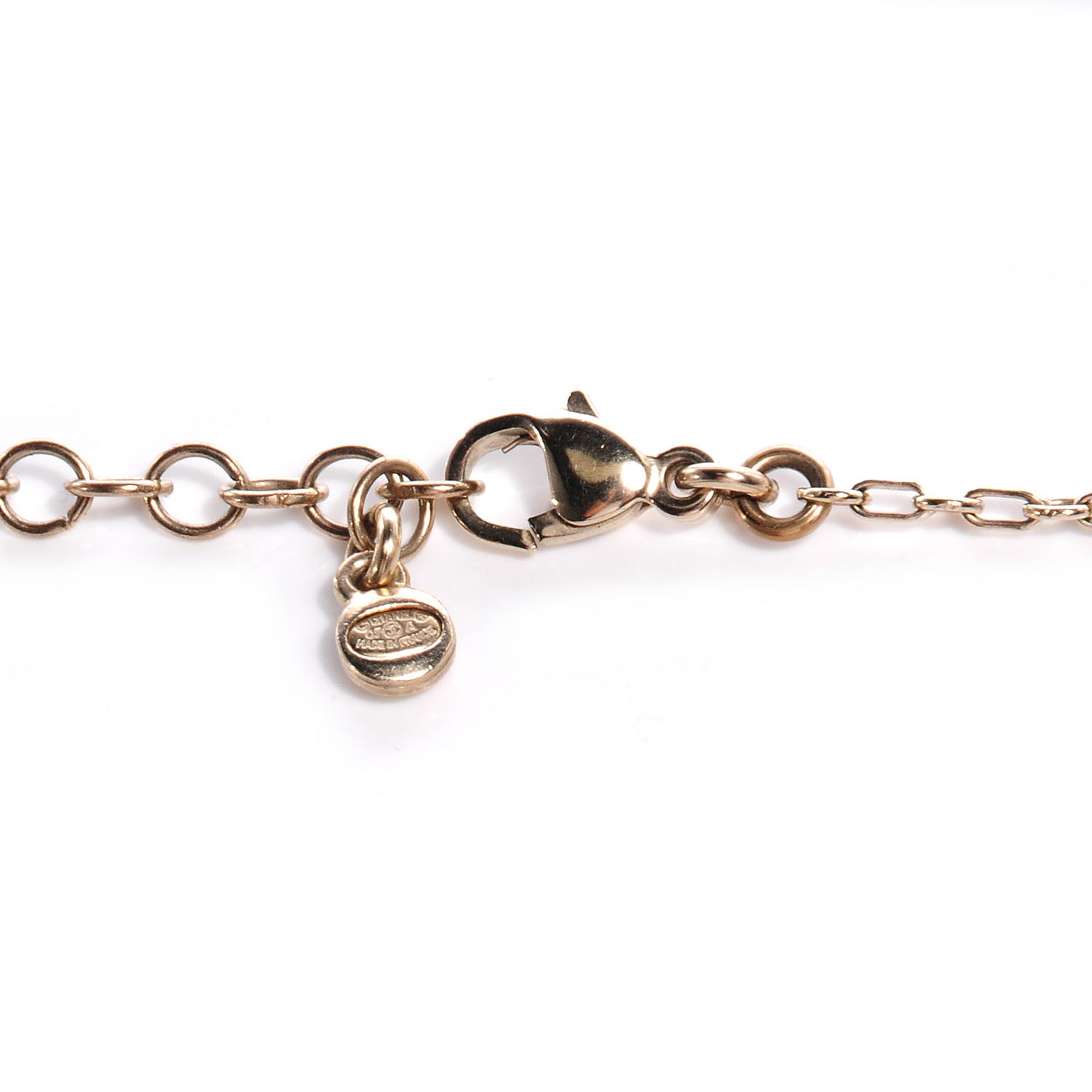 Chanel Beaded Charm CC Long Strand Necklace Gold Multicolor 3 of 6