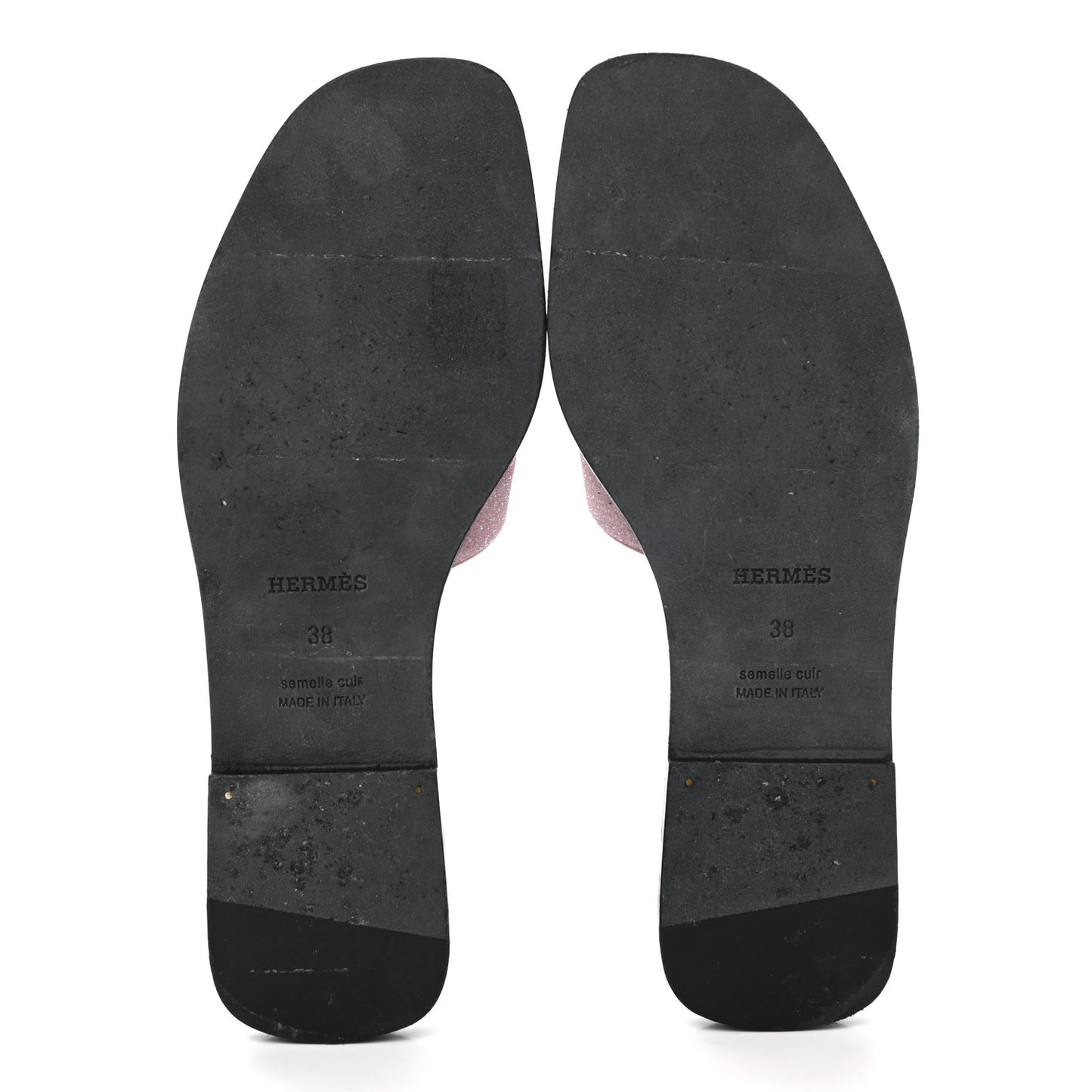 Suede Goatskin Crystal Powder Oran Sandals 38 Rose
