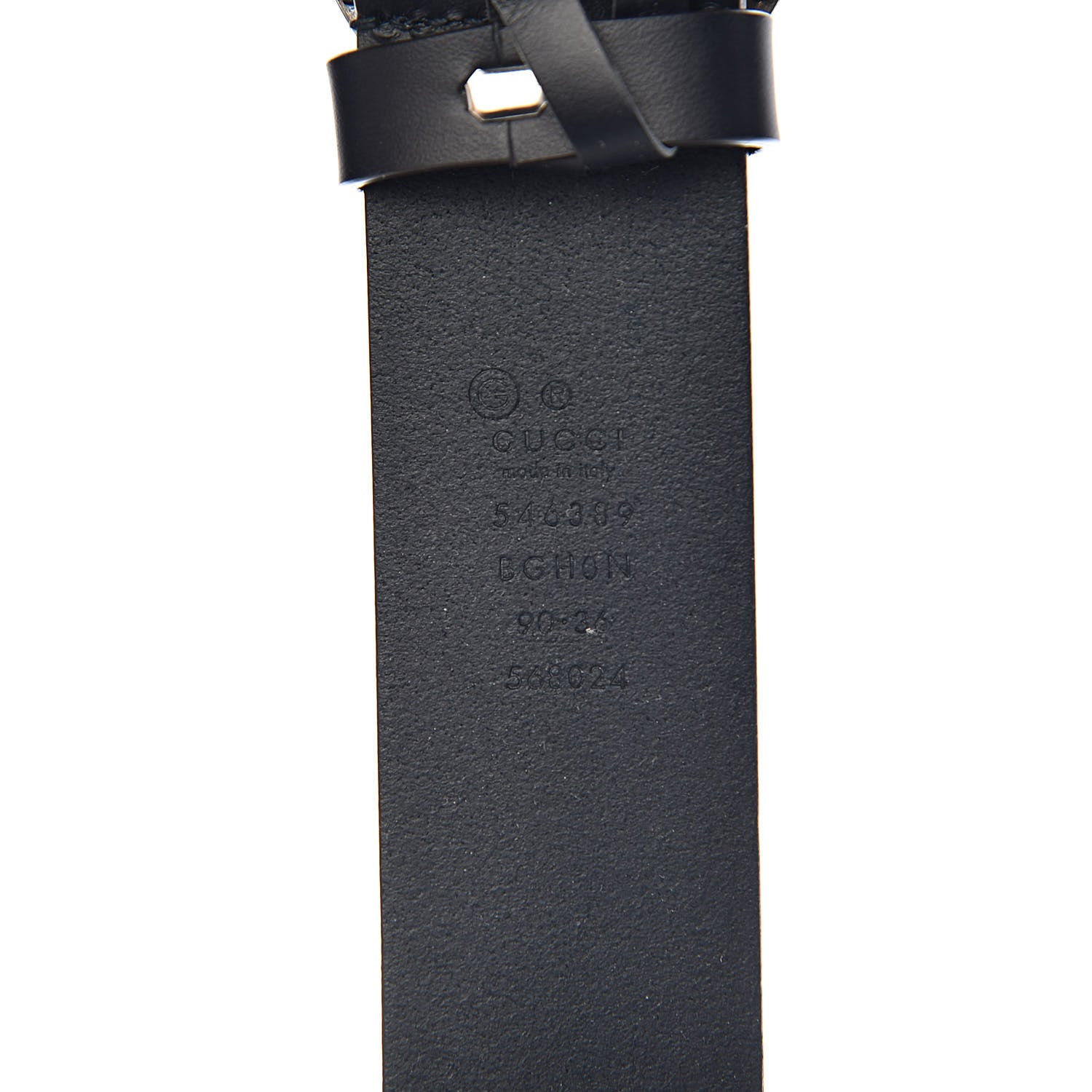 Gucci Selleria Calfskin Mens Interlocking G 37mm Belt 95 38 Blue 4 of 6