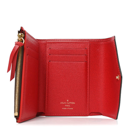 Louis Vuitton Damier Ebene Victorine Wallet Red 5 of 7