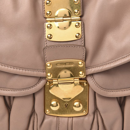 Miu Miu Nappa Matelasse Coffer Hobo Cammeo 10 of 10