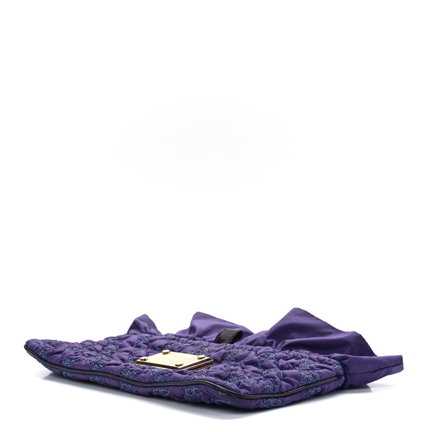 Louis Vuitton Nylon Quilted Pochette Devi MM Purple 9 of 11