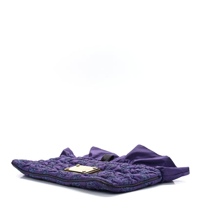 Louis Vuitton Nylon Quilted Pochette Devi MM Purple 9 of 11
