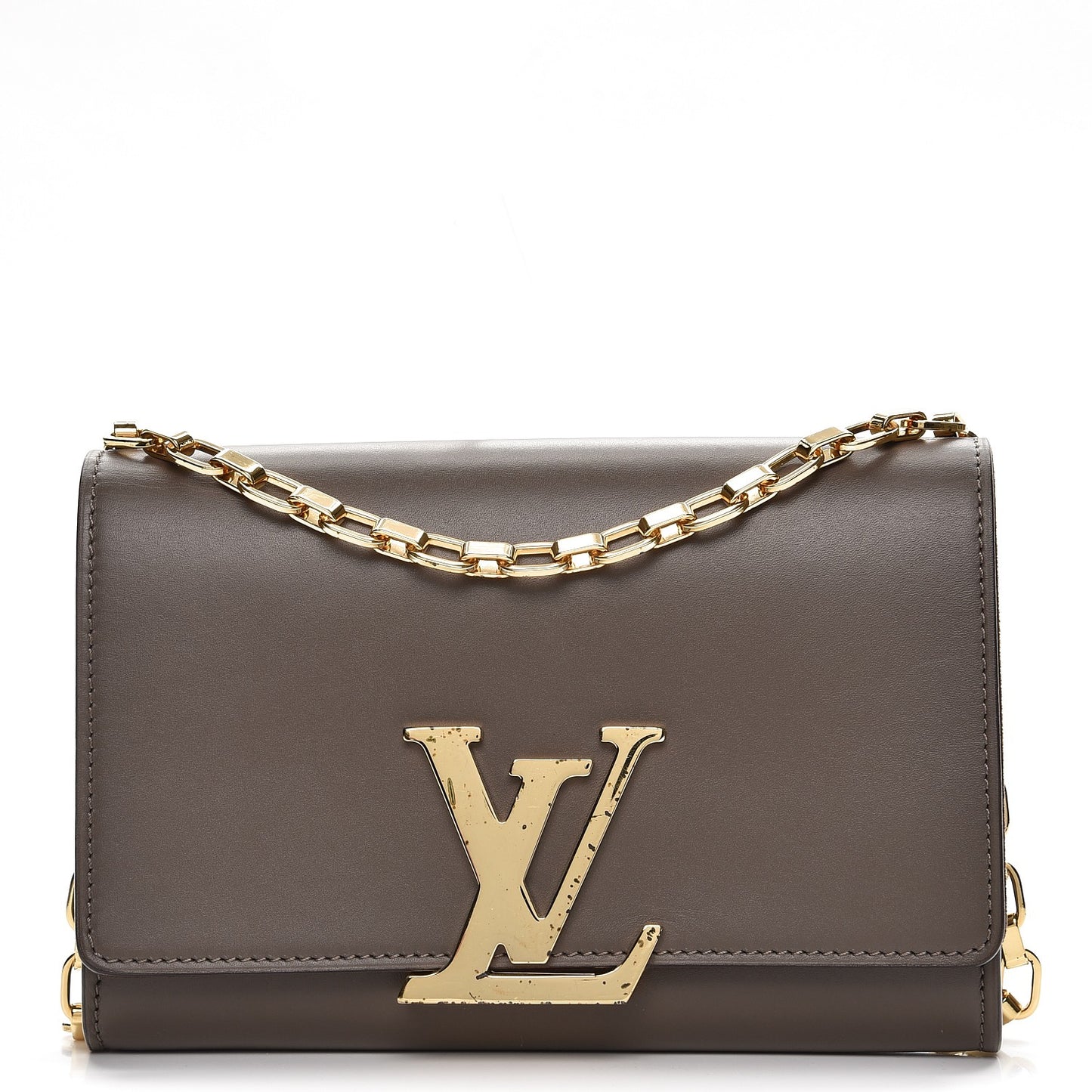 Calfskin Chain Louise GM Granit