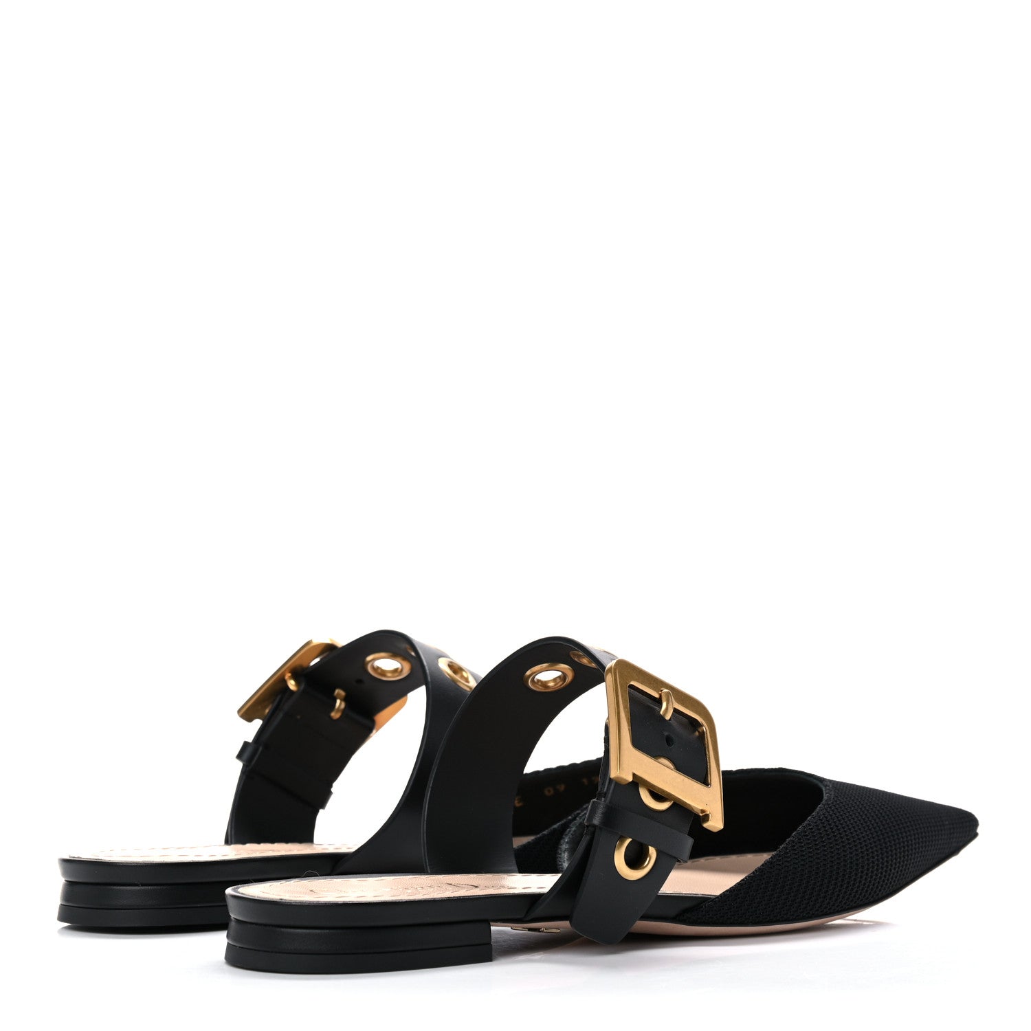 Christian Dior Technical Fabric D-Dior Ballerina Flat Mule 38 Black 4 of 9